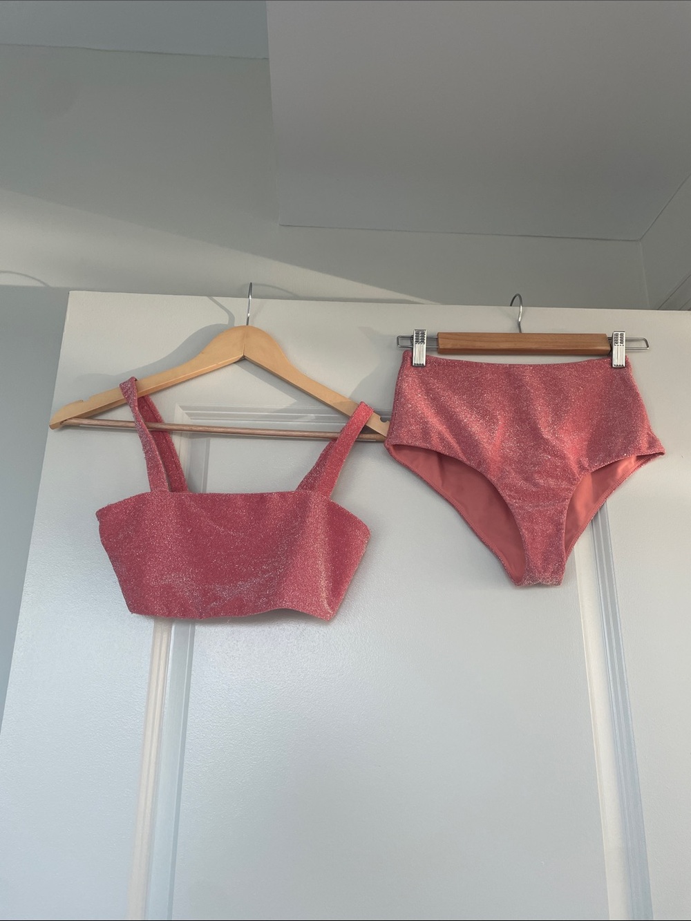 Mikoh Lurex sparkly glitter high waist bikini